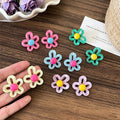 Sweet Summer Dopamine Hollow Flower Resin Stud Earrings Cute Floral Daily Wear Jewelry view 2