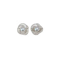 Elegant Luxury Pearl Flower Stud Earrings With Rhinestone Alloy Petal Halo For Women Gift Jewelry Earrings view 5