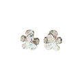 Transparent Floral Glass Crystal Stud Earrings Sweet Fashion OL Flower Design view 5