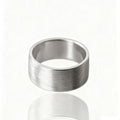 Silver Plated Copper Wide Plain Band Ring For Women, Minimal Commuter Daily Fashion Jewelry view 5