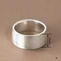 Silver Plated Copper Wide Plain Band Ring For Women, Minimal Commuter Daily Fashion Jewelry view 4