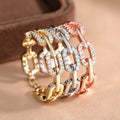Open Hoop Metal Minimalist Ring For Women, Cool Style Adjustable Commuter Fashion Finger Ring view 3