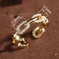 Open Hoop Metal Minimalist Ring For Women, Cool Style Adjustable Commuter Fashion Finger Ring view 4