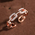Open Hoop Metal Minimalist Ring For Women, Cool Style Adjustable Commuter Fashion Finger Ring view 7