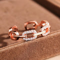 Open Hoop Metal Minimalist Ring For Women, Cool Style Adjustable Commuter Fashion Finger Ring view 2