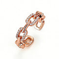 Open Hoop Metal Minimalist Ring For Women, Cool Style Adjustable Commuter Fashion Finger Ring view 5