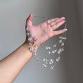 Old Money Layered Glass Crystal Beaded Oval Geometric Collarbone Necklace For Summer Island Resort view 3