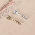 LOVE Lettered Shovel Alloy Charm in 3 Metal Finishes view 3