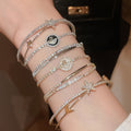 14K Gold Plated Copper Zircon Snake Bangle For Women, Elegant Fashion OL Geometric Bracelet view 3