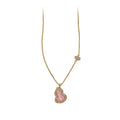 18K Gold Plated Zircon Gourd Acetate Necklace Light Luxury Geometric Collarbone Chain view 5