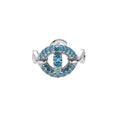 Copper Zircon Round Horseshoe Pendant Clip-on Earrings Light Luxury Geometric Style view 5