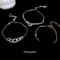 Light Luxury Zircon Round Flower Geometric Bangle, Minimalist Fashion Bracelet view 2