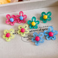 Summer Dopamine Hollow Flower Acrylic Stud Earrings Sweet Cute Minimalist Fashion Jewelry view 3