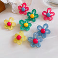 Summer Dopamine Hollow Flower Acrylic Stud Earrings Sweet Cute Minimalist Fashion Jewelry view 1