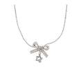 Light Luxury Zircon Bow Faux Pearl Choker Necklace Elegant Niche Design Collar view 5