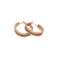 Luxury Zircon C-Shaped Copper Hoop Earrings Korean Style Geometric Round Daily Jewelry view 5