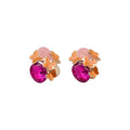 Vintage Purple Enamel Butterfly Alloy Stud Earrings, Sweet Spring Summer Niche Design view 5