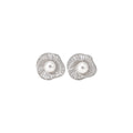 French Style Hollow Floral Faux Pearl Geometric Stud Earrings For Women Daily Office Jewelry view 5