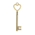 Open Heart Key Metal Charm in 3 Finishes for Jewelry Crafts view 5
