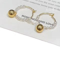 2026 New Faux Pearl Beaded Hoop Earrings, French Vintage Light Luxury Elegant Round Ear Jewelry view 5