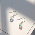 Simple European Women's Drop Earrings With Colorful Square Design, Daily Date Jewelry Accessory view 5