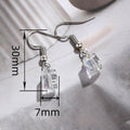 Simple European Women's Drop Earrings With Colorful Square Design, Daily Date Jewelry Accessory view 4