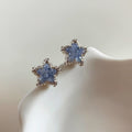 Sparkling Crystal Star Stud Earrings, Summer Starry Sea Fresh Sweet Light Luxury Versatile Style view 3