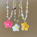 Summer Colorful Resin Flower Beaded Necklace For Women Pastoral Vacation Collarbone Choker view 2