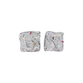 Light Luxury Rhombus Artificial Crystal Stud Earrings Minimalist Geometric Silver Needle Jewelry view 5