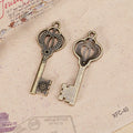 Crown Key Alloy Charm Pendant