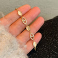 Light Luxury Zircon Oval Adjustable Bangle With Pig Nose Design Elegant Fashion Jewelry view 3