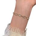 Light Luxury Zircon Oval Adjustable Bangle With Pig Nose Design Elegant Fashion Jewelry view 5
