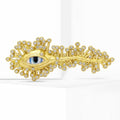 Matte Gold Alloy Evil Eye Brooch Pin For Suit Coat view 1
