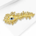 Matte Gold Alloy Evil Eye Brooch Pin For Suit Coat view 2