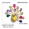 Alloy Rhinestone Peacock Brooch Pin For Fashion Animal Clothing Accessories view 4