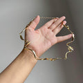 Vintage Alloy Liquid Irregular Geometric Choker Necklace For Women Light Luxury Retro Style view 3
