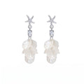 Elegant Vacation Starfish Zircon Stud With Shell Pearl Petal Tassel Luxury Dangle Drop Earrings view 5