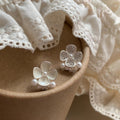 Light Luxury Asymmetric Flower Rhinestone Stud Earrings With Silver Pin And Enamel Detail view 3