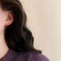 Light Luxury Asymmetric Flower Rhinestone Stud Earrings With Silver Pin And Enamel Detail view 2