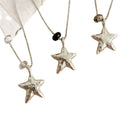 Minimalist Metal Star Adjustable Geometric Collarbone Necklace With Niche Cool Style Design view 5