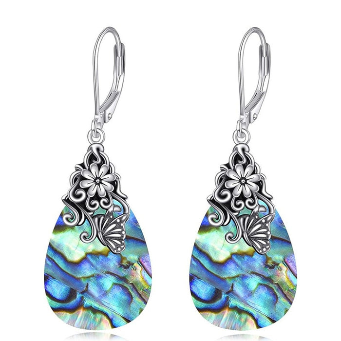 European American Water Drop Textured Sticker Earrings For Women, Summer Vacation Maillard Style Jewelry
