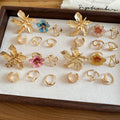 Enamel Flower Irregular Open Ring For Women view 1