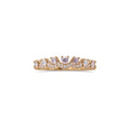Light Luxury Copper Heart Zircon Open Bangle Ring For Women Minimalist Adjustable Finger Jewelry view 5