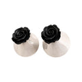 Light Luxury Resin Flower Oval Stud Earrings For Women, European Style Silver Needle Jewelry view 5