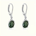 Vintage Water Drop Dangle Earrings With Seaweed Sticker Pattern, Minimal Artistic Fashion Jewelry For Women view 2