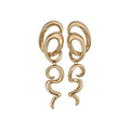 Irregular Geometric Alloy Drop Earrings With Silver Pins, Vintage Minimalist Statement Jewelry view 5