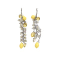 European Style Pearl Crystal Resin Lemon Tassel Earrings Necklace Jewelry Set For Beach Vacation view 5