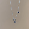 French Light Luxury Copper Zircon Round Flower Adjustable Collarbone Necklace For Women view 4