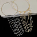 Metal Round Tassel Choker Necklace For Women, Light Luxury Geometric Statement Collarbone Chain view 2