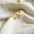 Elegant Light Luxury Gold Alloy Hoop Drops With Puffy Heart Charm For Women Fashion Jewelry Earrings view 4